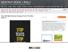 Tablet Screenshot of destroyrockandroll.com